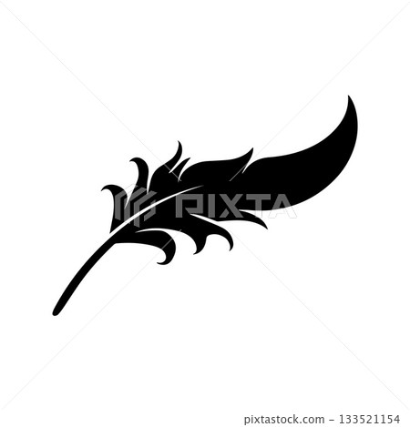 Torch Shaped Quill Pen Logo Showing Enlightenment Wisdom and Creative Intellectual Fire 133521154