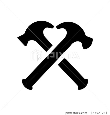 Circular Motion Hammer Icon Representing Strength Speed and Mechanical Precision Circular Motion Hammer Icon Representing Strength Speed and Mechanical Precision 133521261