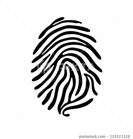 Global Network Fingerprint Logo Representing Connection Unity and Human Identity 133521328