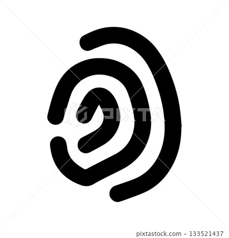 Abstract Geometric Fingerprint Design Representing Order Precision and Technology 133521437