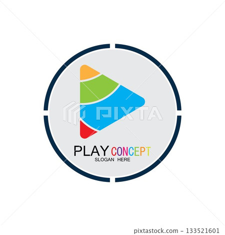Play logo design concept vector Icon Symbol Play logo design concept vector Icon Symbol 133521601