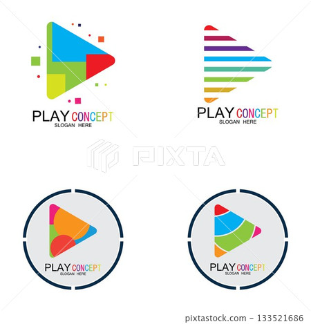 Play logo design concept vector Icon Symbol Play logo design concept vector Icon Symbol 133521686