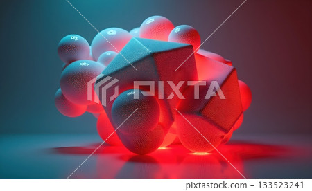 The Geometry of Light in Abstract Futuristic Composition 133523241