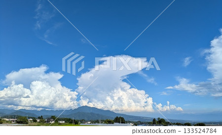 Summer blue sky and white clouds 133524784