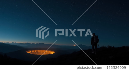 Breathtaking Waterfall in Iceland with a Rainbow on a Sunny Day 133524909