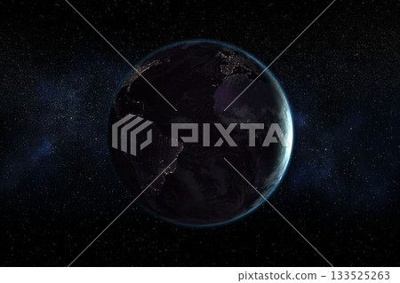 Space view of earth with America 133525263