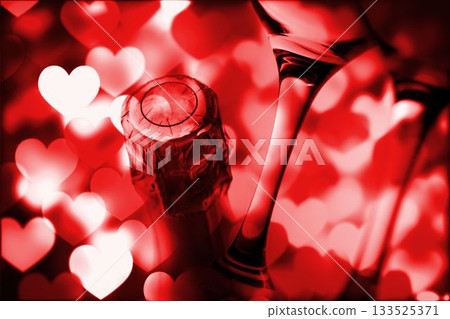 Glowing red Valentines composite Glowing red Valentines composite 133525371