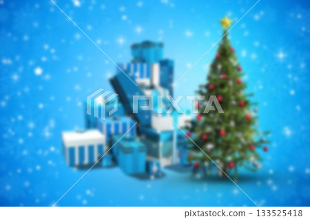 Christmas tree with baubles Christmas tree with baubles 133525418