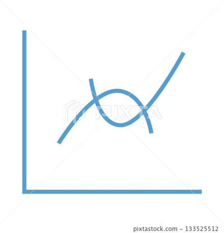 Composite image of blue line graph 133525512