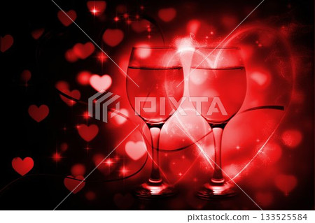 Glowing red Valentines composite Glowing red Valentines composite 133525584