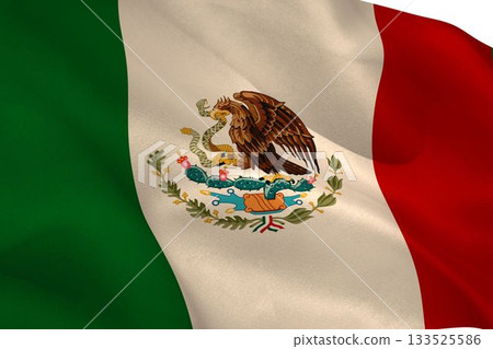 Digitally generated mexican national flag Digitally generated mexican national flag 133525586