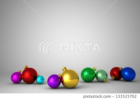 Colourful christmas baubles Colourful christmas baubles 133525702