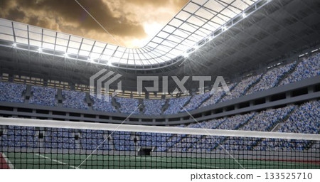 Illuminated stadium against sky Illuminated stadium against sky 133525710