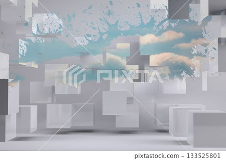 Splash showing cloudy sky Splash showing cloudy sky 133525801