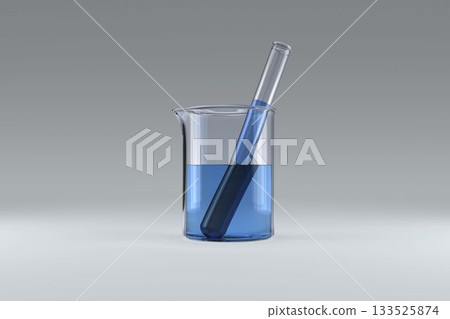 Flask with chemical solution 133525874
