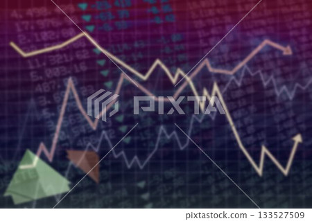 Financial chart with complexity arrows Financial chart with complexity arrows 133527509