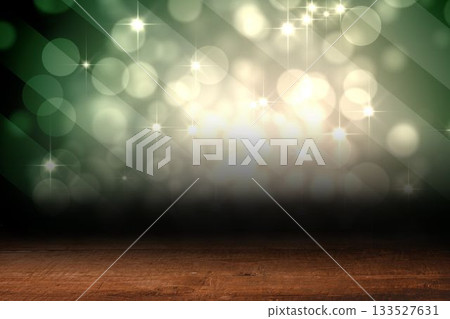 Shimmering light design over boards 133527631