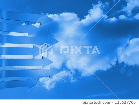 Arrows in the sky in blue 133527706