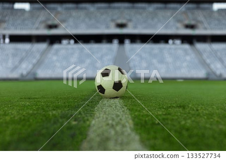 Football in an empty stadium Football in an empty stadium 133527734