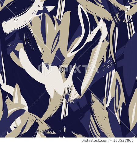 Neutral Colour Abstract Floral Seamless Pattern Design Neutral Colour Abstract Floral Seamless Pattern Design 133527965