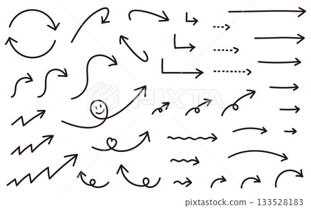 Freehand arrow set (black) 133528183