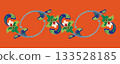 Oriental floral ornament 133528185