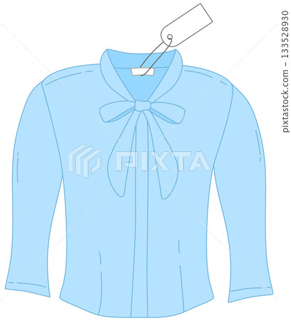 Formal Women Shirt and Bow Tie Detail illustration 133528930