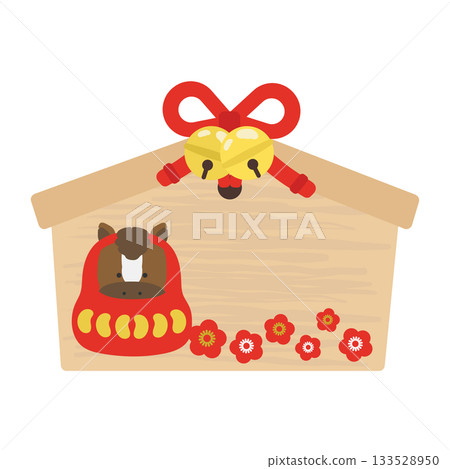 Ema (Daruma for the Year of the Horse) Illustration Ema (Daruma for the Year of the Horse) Illustration 133528950