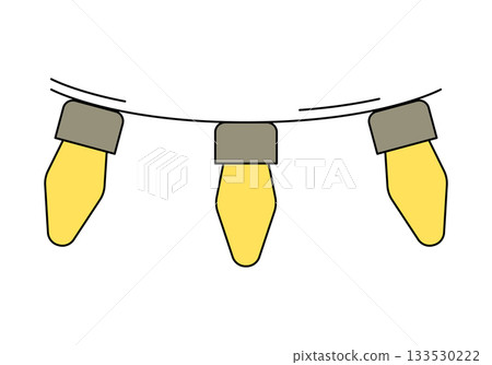 Light bulbs garland flat vector illustration. Light bulbs garland flat vector illustration. 133530222