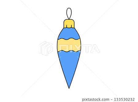 Christmas ball, flat vector illustration. Christmas ball, flat vector illustration. 133530232