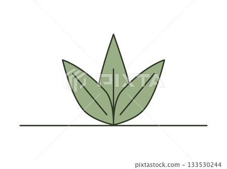 Plant icon. Flat vector illustration. 133530244