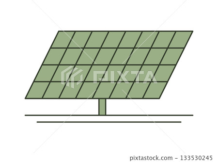 Solar battery icon. Flat vector illustration. Solar battery icon. Flat vector illustration. 133530245