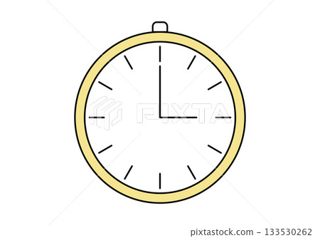 Clock icon. Flat vector illustration. Clock icon. Flat vector illustration. 133530262