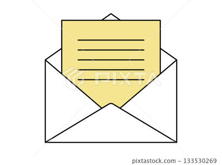 Letter message icon. Vector illustration. Letter message icon. Vector illustration. 133530269