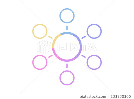 6 steps radial infographics template for presentation. Vector illustration. 6 steps radial infographics template for presentation. Vector illustration. 133530300