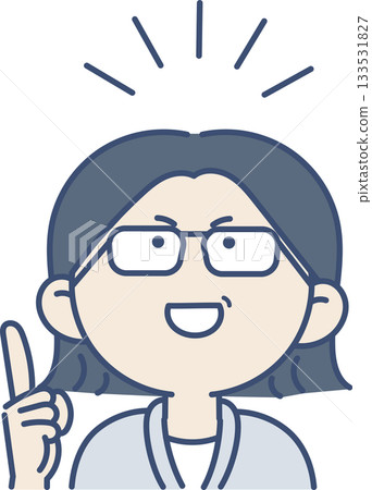 Illustration of an inspirational businesswoman in her 40s - Low angle view 133531827