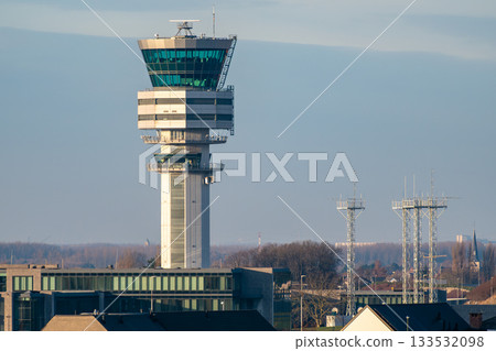 Modern Air Traffic Control Tower at Brussels Airport (Zaventem) 133532098