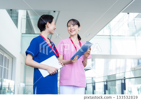 Female doctor working at the hospital. Filming cooperation: Sky Perfect Tokyo Media Center Female doctor working at the hospital. Filming cooperation: Sky Perfect Tokyo Media Center 133532819