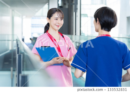 Female doctor working at the hospital. Filming cooperation: Sky Perfect Tokyo Media Center Female doctor working at the hospital. Filming cooperation: Sky Perfect Tokyo Media Center 133532831