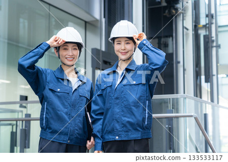 女性樓宇維修工程師。拍攝合作：Sky Perfect東京媒體中心。 133533117