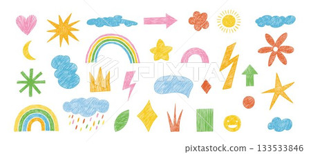 Abstract cloud and flower shapes sticker pack. Vector set of abstract organic shapes. Groovy funky flower, bubble, star, loop, waves in trendy retro 90s 00s cartoon style Abstract cloud and flower shapes sticker pack. Vector set of abstract organic shapes. Groovy funky flower, bubble, star, loop, waves in trendy retro 90s 00s cartoon style 133533846