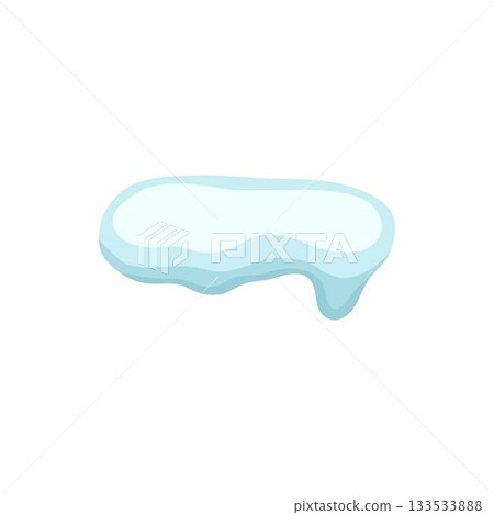 White snowy cape on white background, snowdrifts, Winter element, border frame snow decoration. cartoon flat decoration with snowflakes, icicles isolated illustration White snowy cape on white background, snowdrifts, Winter element, border frame snow decoration. cartoon flat decoration with snowflakes, icicles isolated illustration 133533888