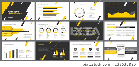 Presentation Template design with infographic Presentation Template design with infographic 133533889