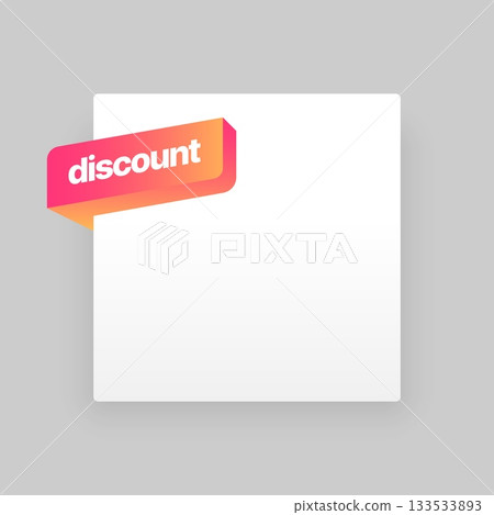 Discount banner template design with ribbon. Special sale best offer. Discount banner template design with ribbon. Special sale best offer. 133533893