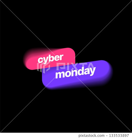 Cyber Monday discount banner template. Vector illustration for special offer. 133533897