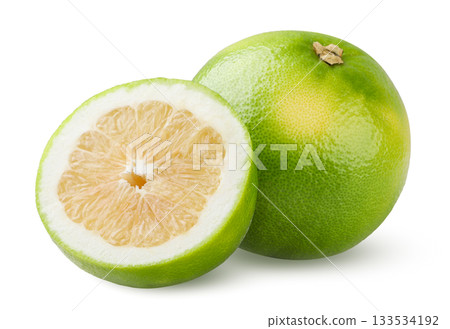 Sweetie fruit and half close-up on a white. Isolated Sweetie fruit and half close-up on a white. Isolated 133534192