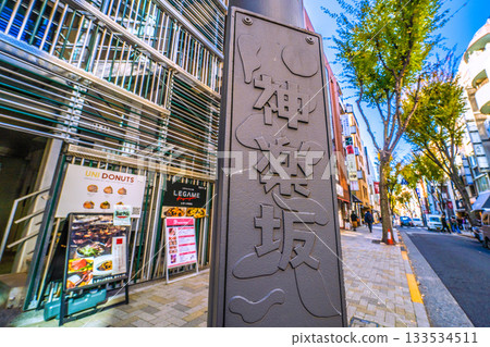 日本東京城市景觀：一座充滿氛圍的城市。午後時分的神樂坂景色。 133534511