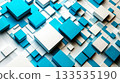 Abstract geometric surface with extruded cubes creating modern background 133535190