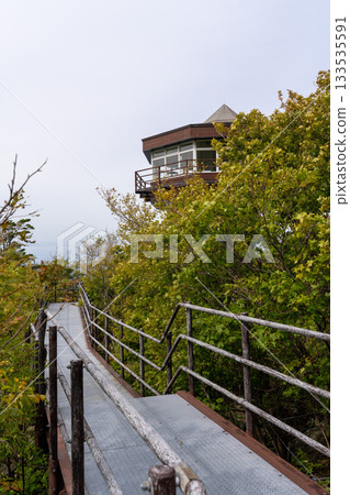 北海道，大渡戶岬，觀景台，大海，草地，懸崖 133535591