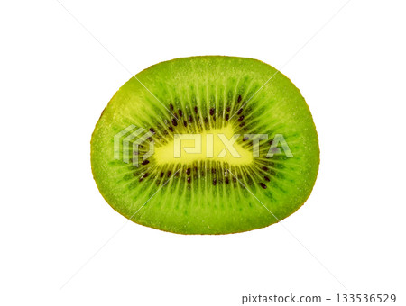 Cut kiwi fruit isolated Cut kiwi fruit isolated 133536529